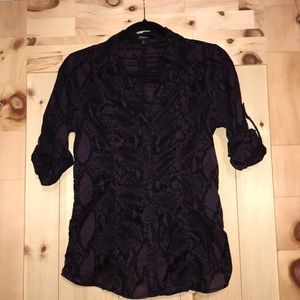 Express Blouse Purple/Black Blouse